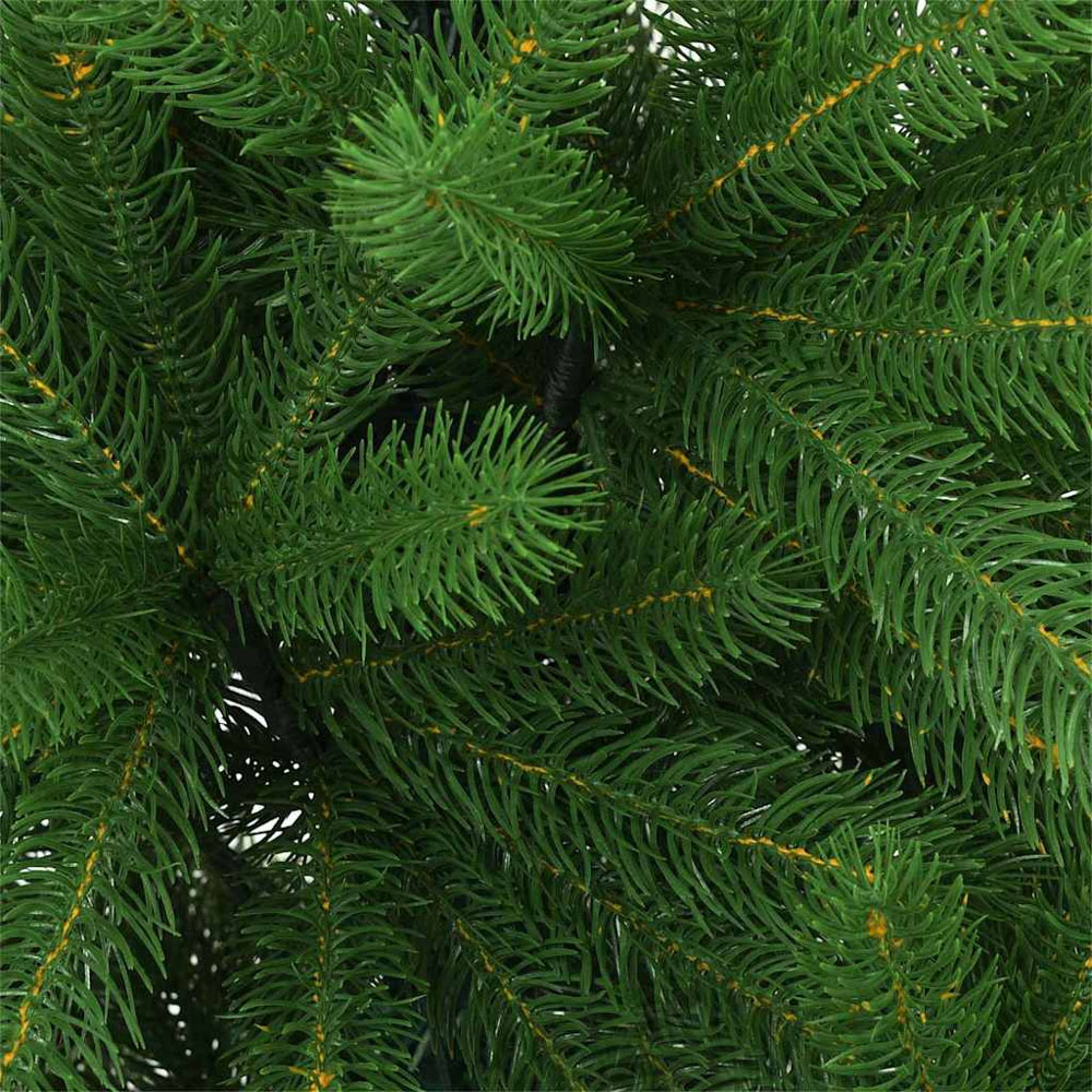 vidaXL Pre-Lit Black Baubles Green Artificial Christmas Tree 8ft Image 7