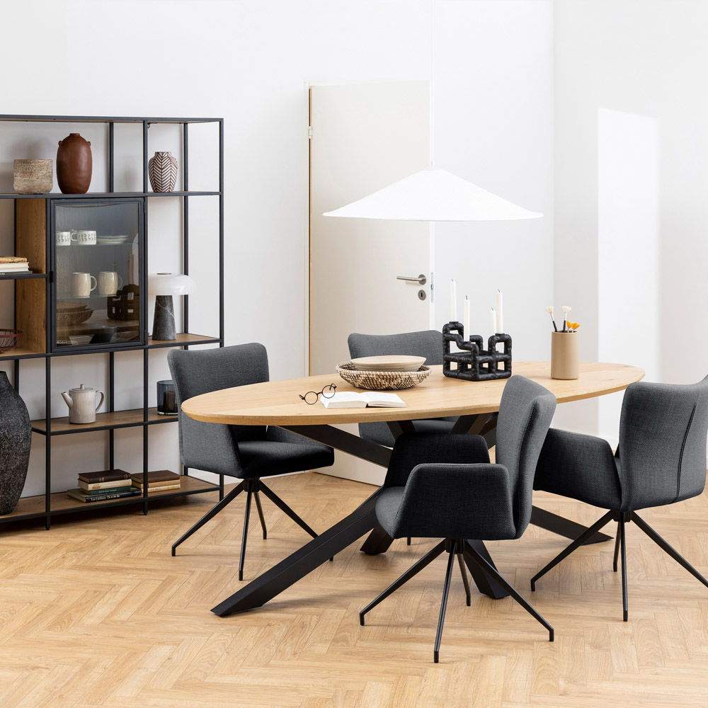 Florence Heaven 4 Seater Dining Table Oak Image 8