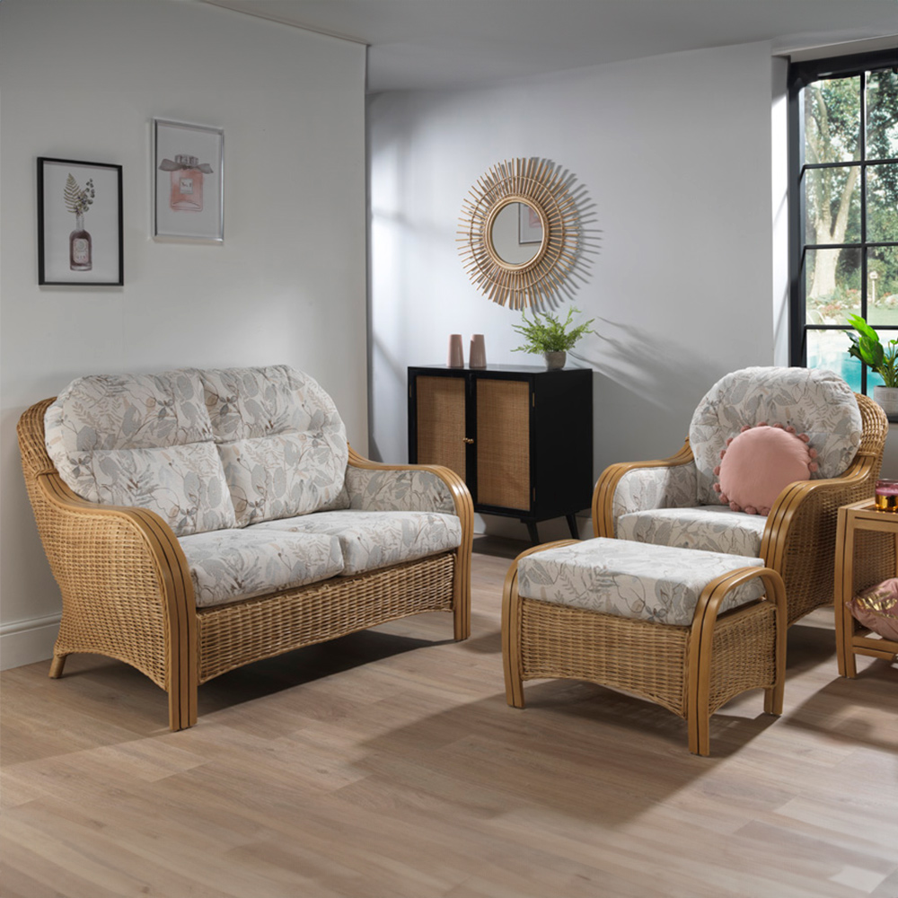 Desser Centurion 4 Seater Leafy Natural Rattan Sofa Set Image 1