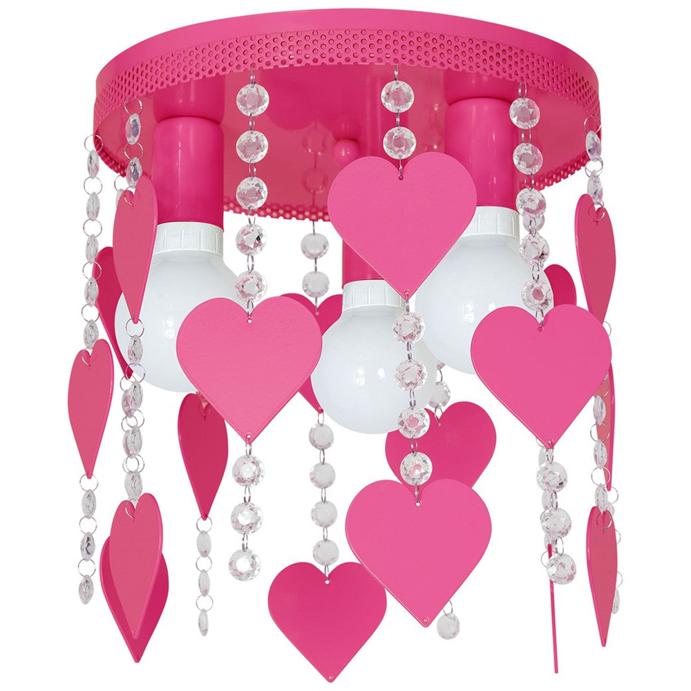 Milagro Corazon Hot Pink Ceiling Lamp 230V Image 1