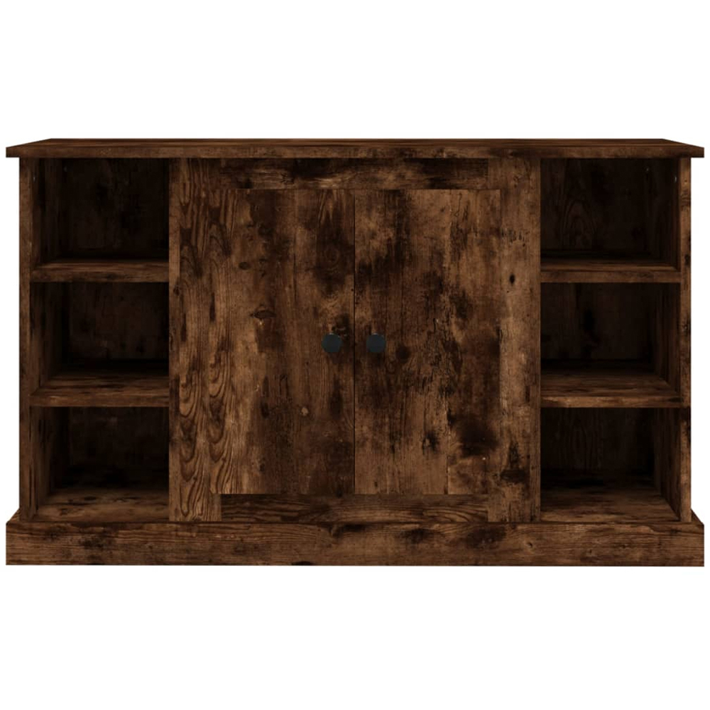 vidaXL 2 Door 6 Shelf Smoked Oak Sideboard Image 6