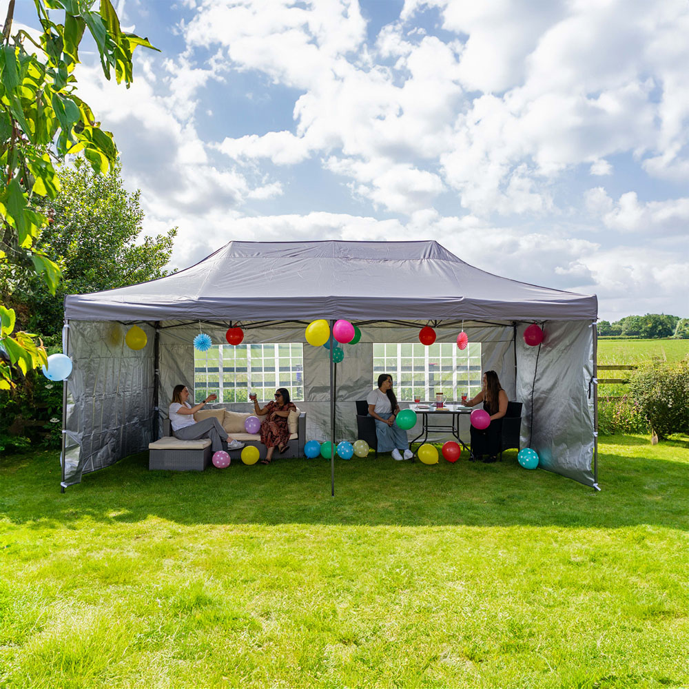 Jack Stonehouse 6 x 3m Dark Grey Pop Up Gazebo Image 7