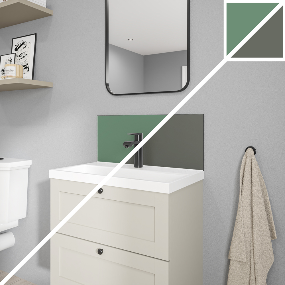 Wetwall Alloy Seafoam Green and Battleship Grey Splashback 600 x 250mm Image 6