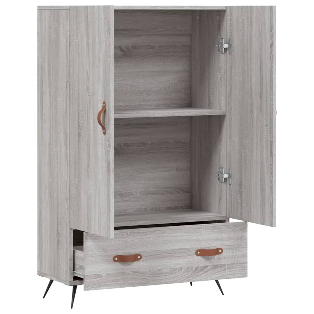 vidaXL 2 Door Single Drawer Grey Sonoma Highboard Image 5