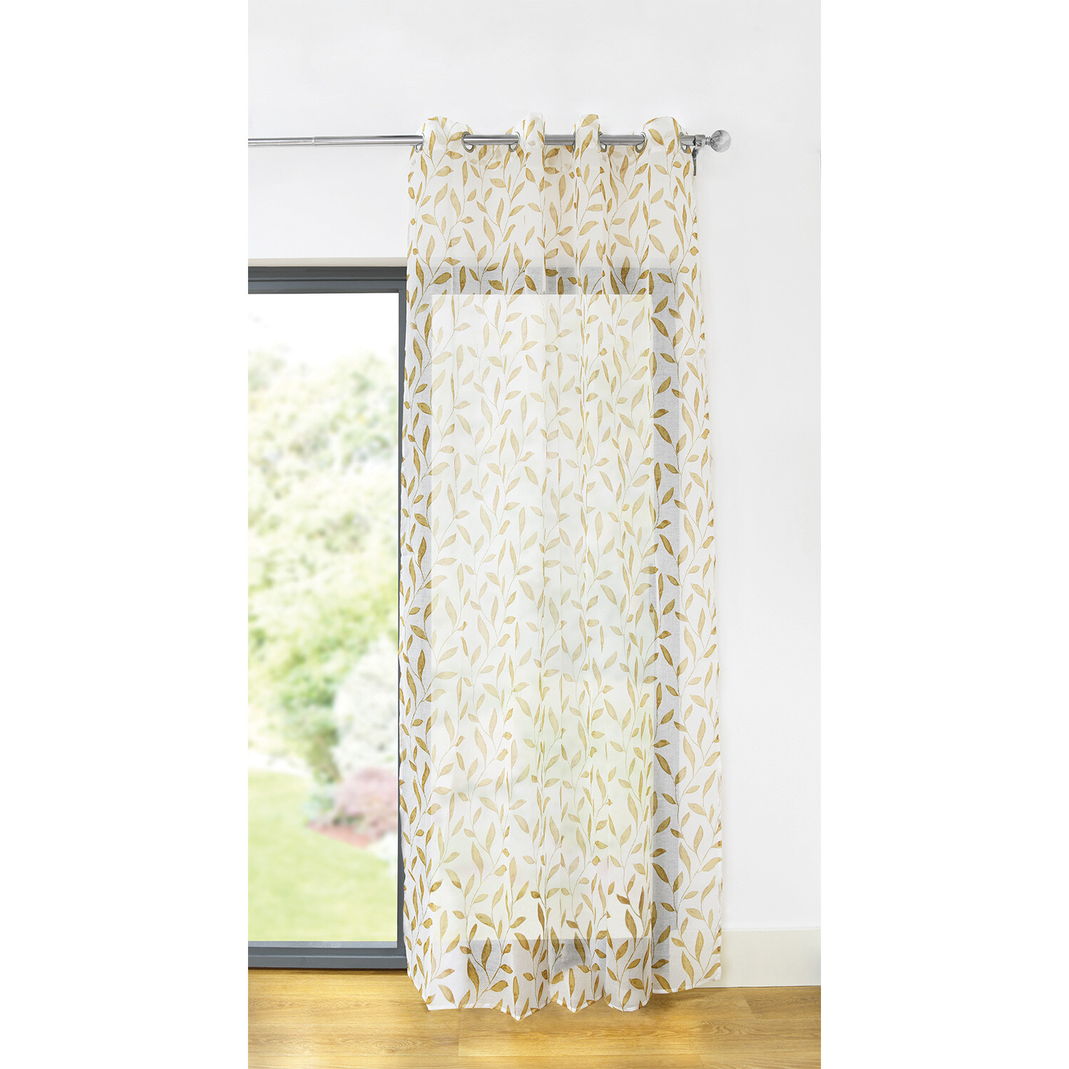 Divante Serenity Leaf Voile Ochre Image 2