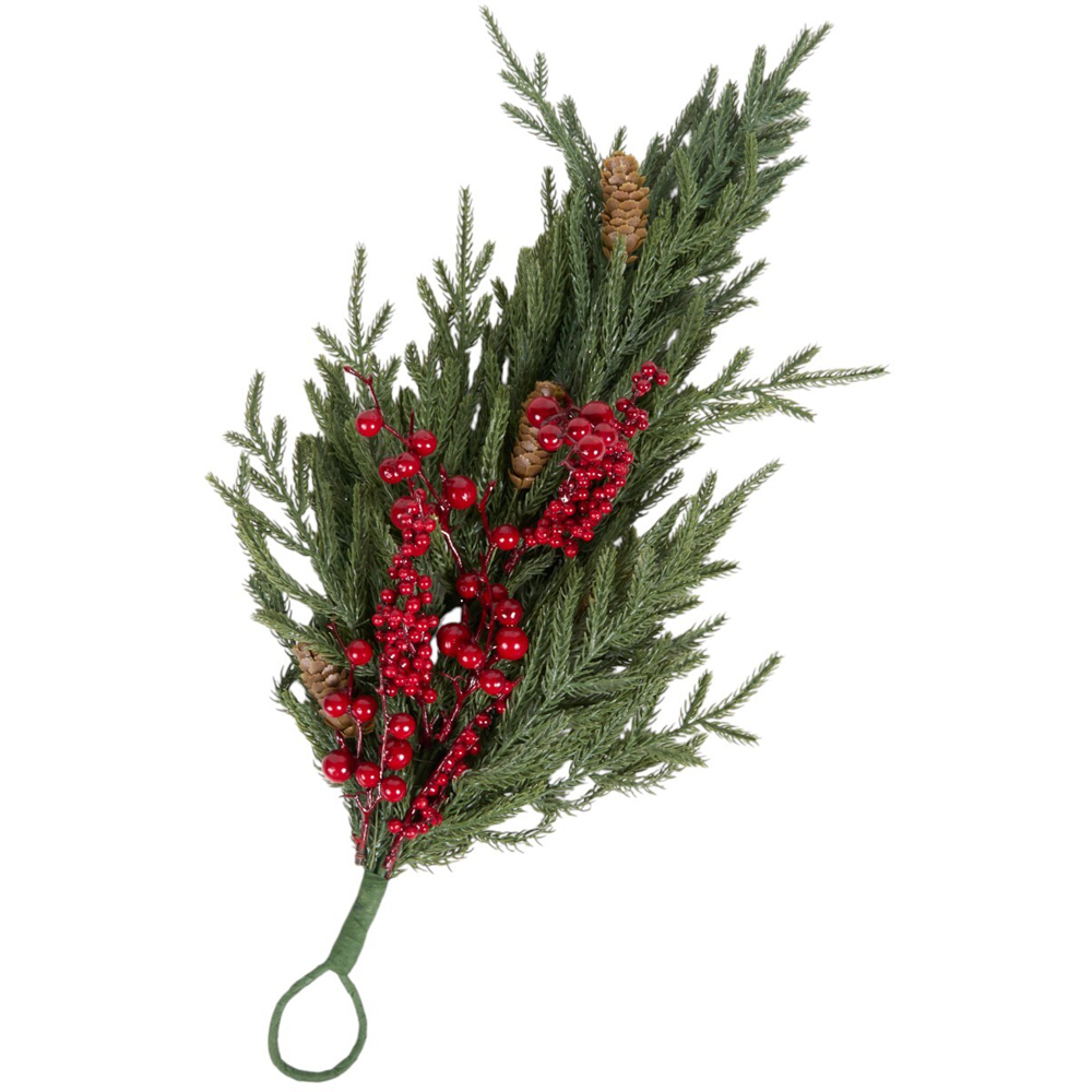Red Berry and Pinecone Door Drop Image 1