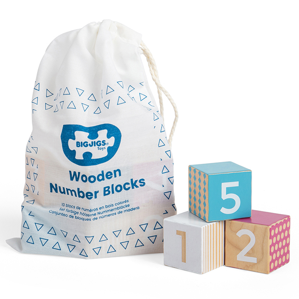 Bigjigs Toys Wooden Number Blocks Image 4