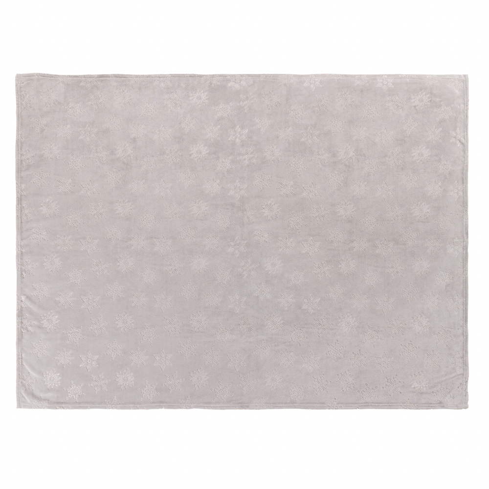 Furn Grey Snowflakes Soft Flannel Fleece Reversible Throw 140 x 180cm Image 3
