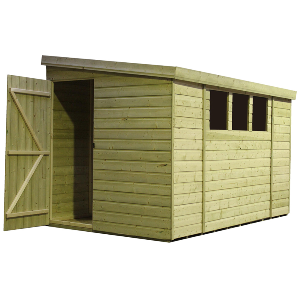 Empire Sheds 3000 10 x 5ft Tongue and Groove Wooden Pent Garden Shed Image 2