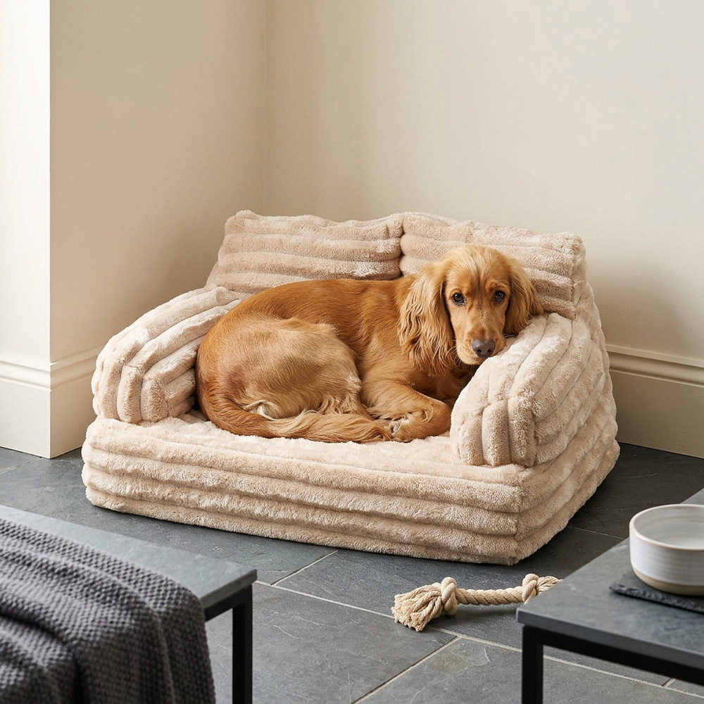 Sofa Pet Bed Beige Image 2