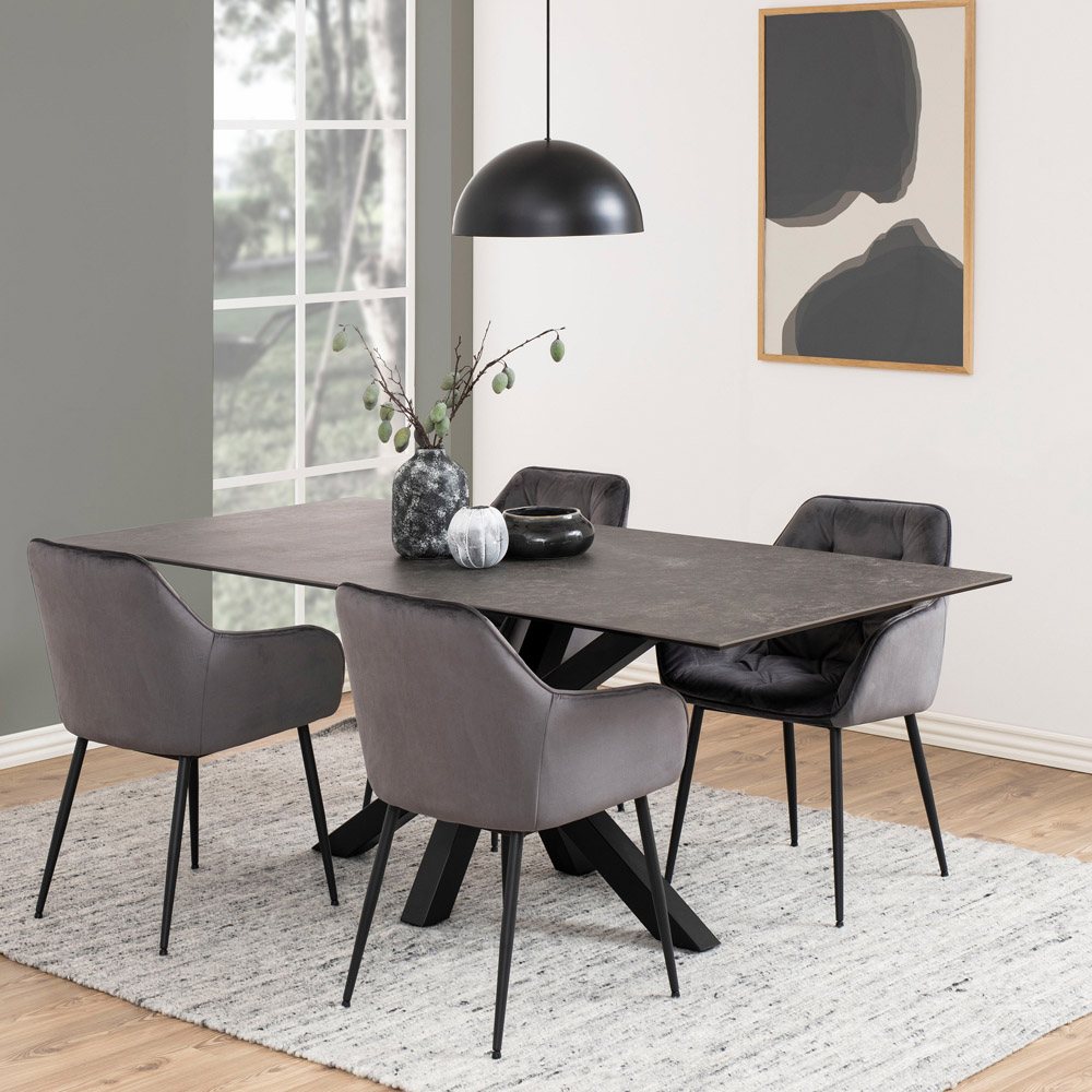 Florence Heaven Ceramic 8 Seater Dining Table Black Image 9