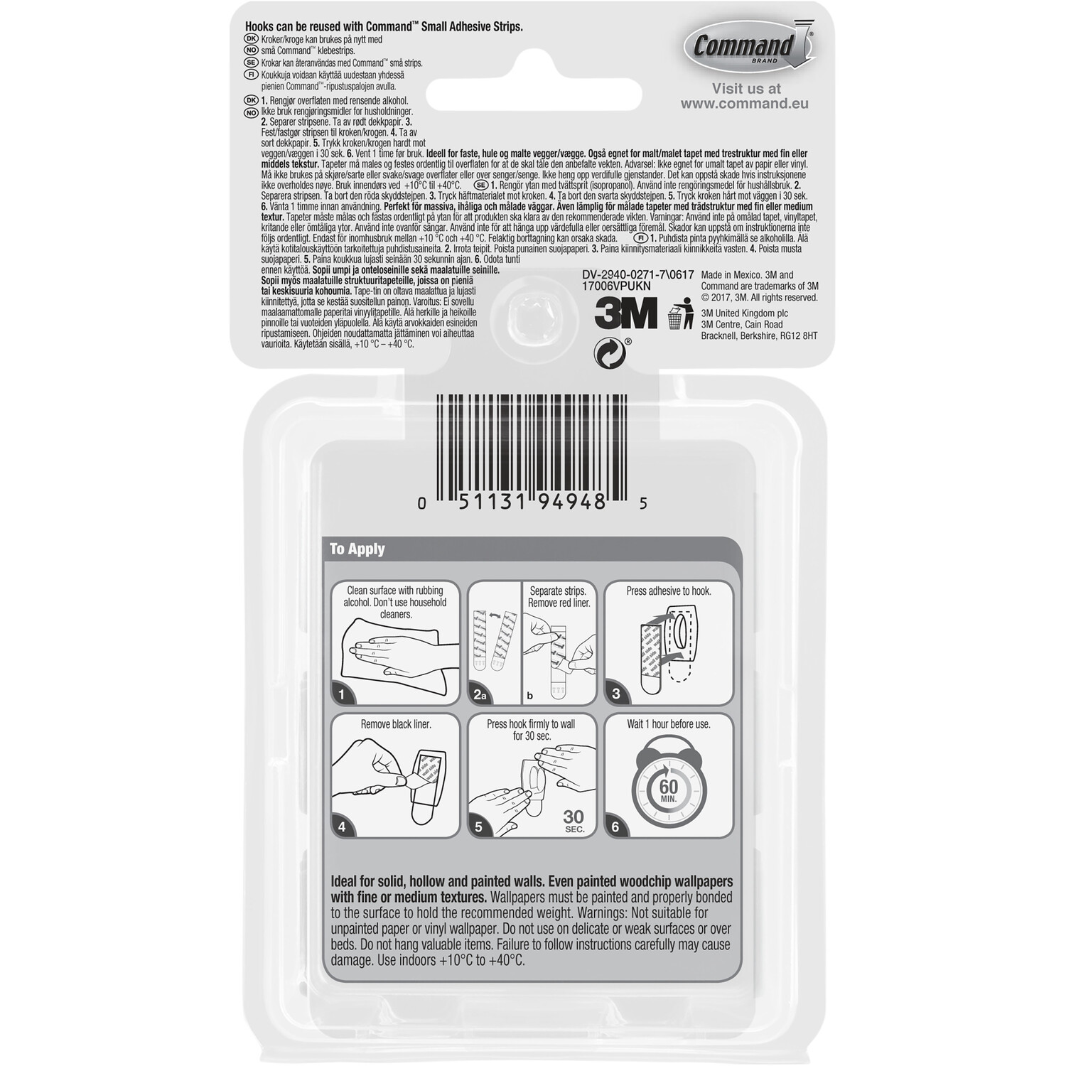 Pack of 18 Command Mini Hooks White Image 3