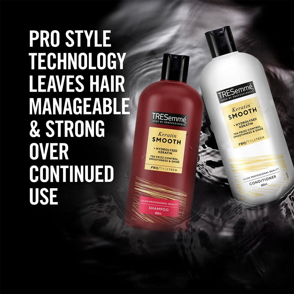 TRESemme Keratin Smooth Hydrolysed Keratin Shampoo 680ml 2 Pack Image 4