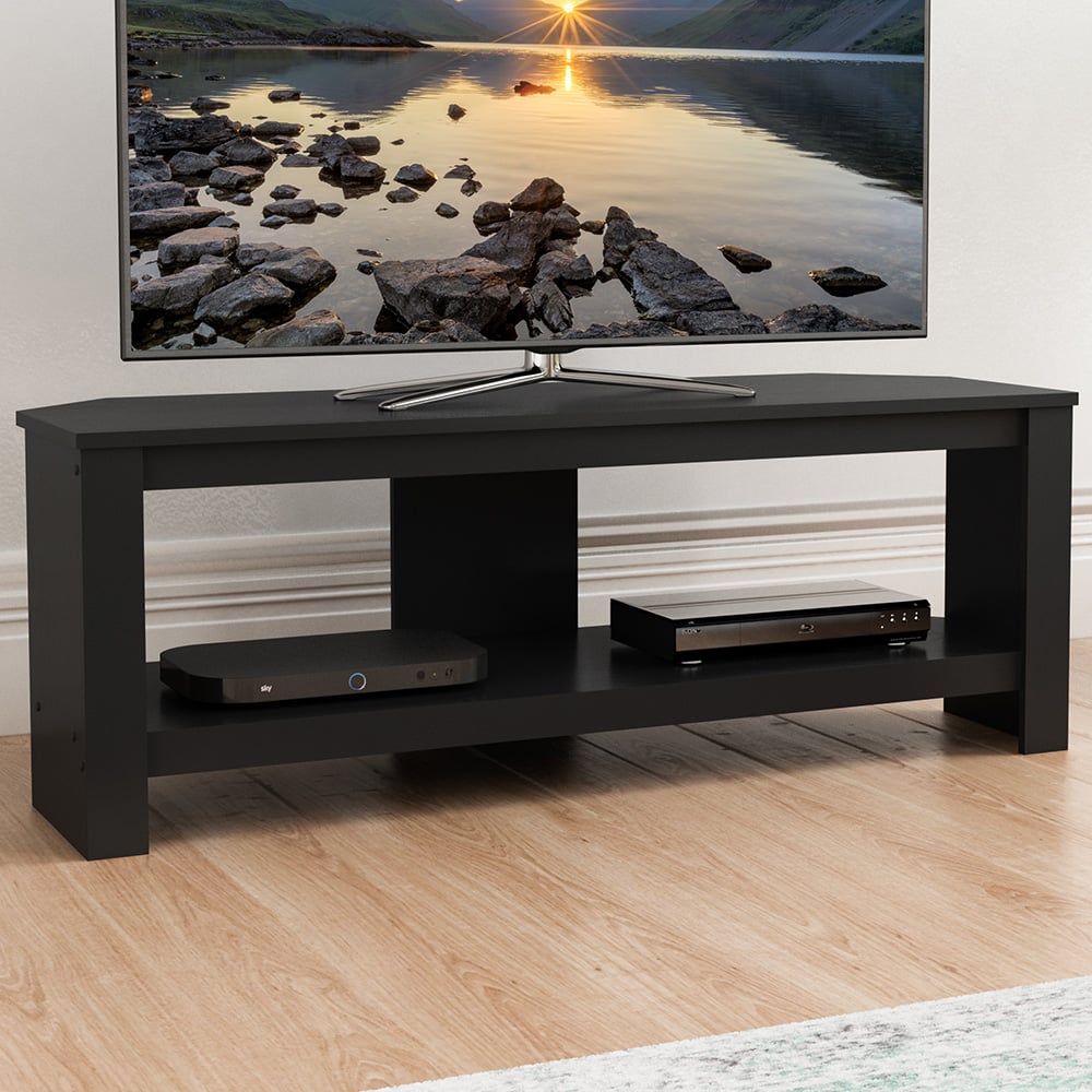 AVF Calibre Single Shelf Black Oak TV Unit Image 1