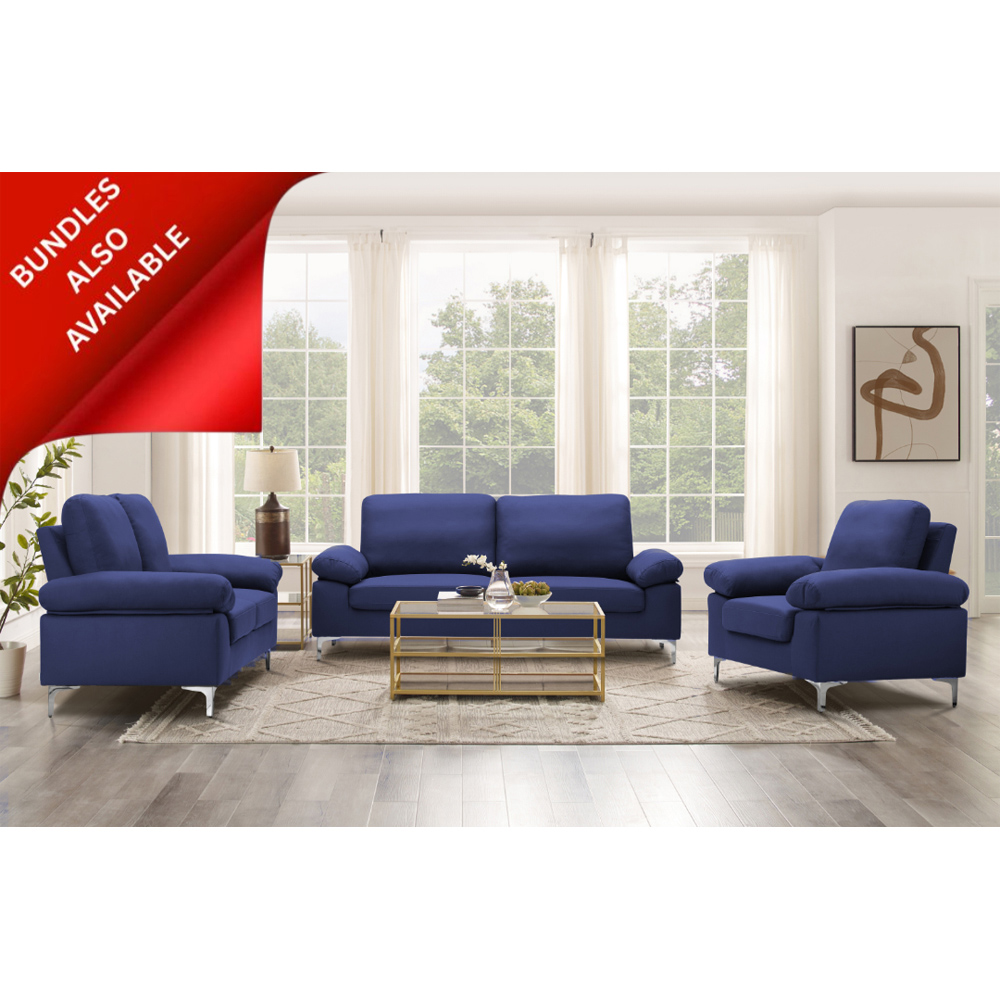 Kosy Koala 3 Seater Blue Fabric Sofa Image 6