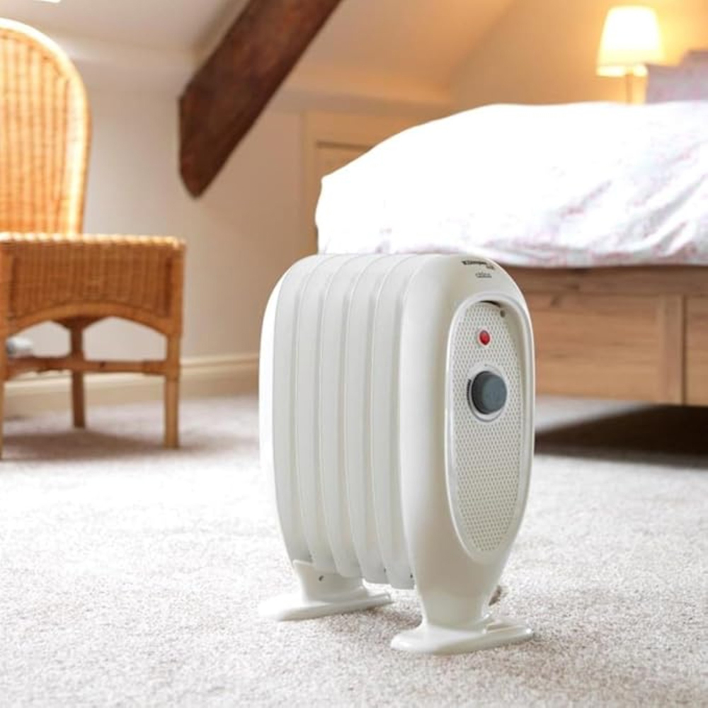Dimplex Eco Chico Grey Portable Mini Oil Free Radiator with Thermostat 700W Image 2