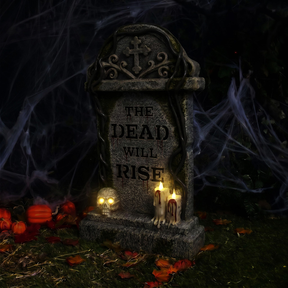 wilko Multicolour LED Halloween Gravestone Ornament 3ft Image 7