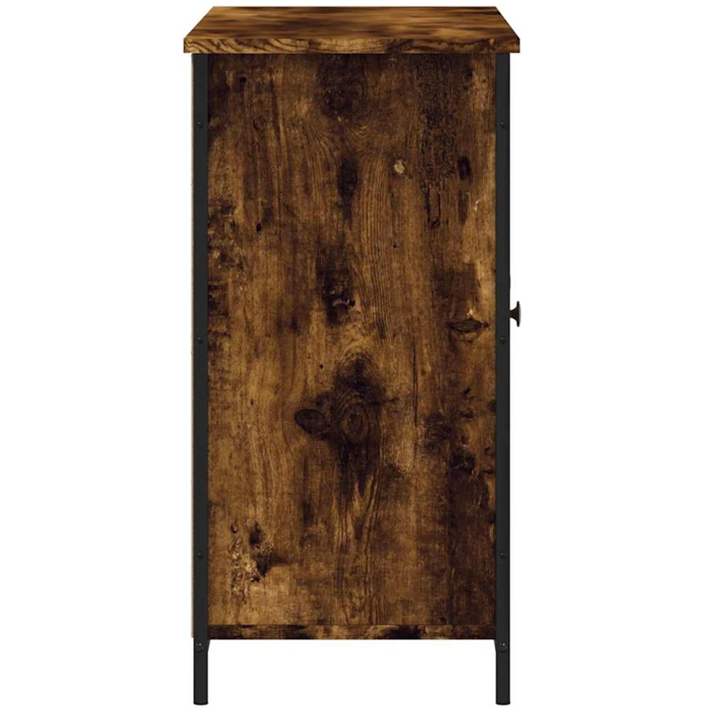 vidaXL 2 Door 3 Shelf Brown Oak Smoked Oak Sideboard Image 6