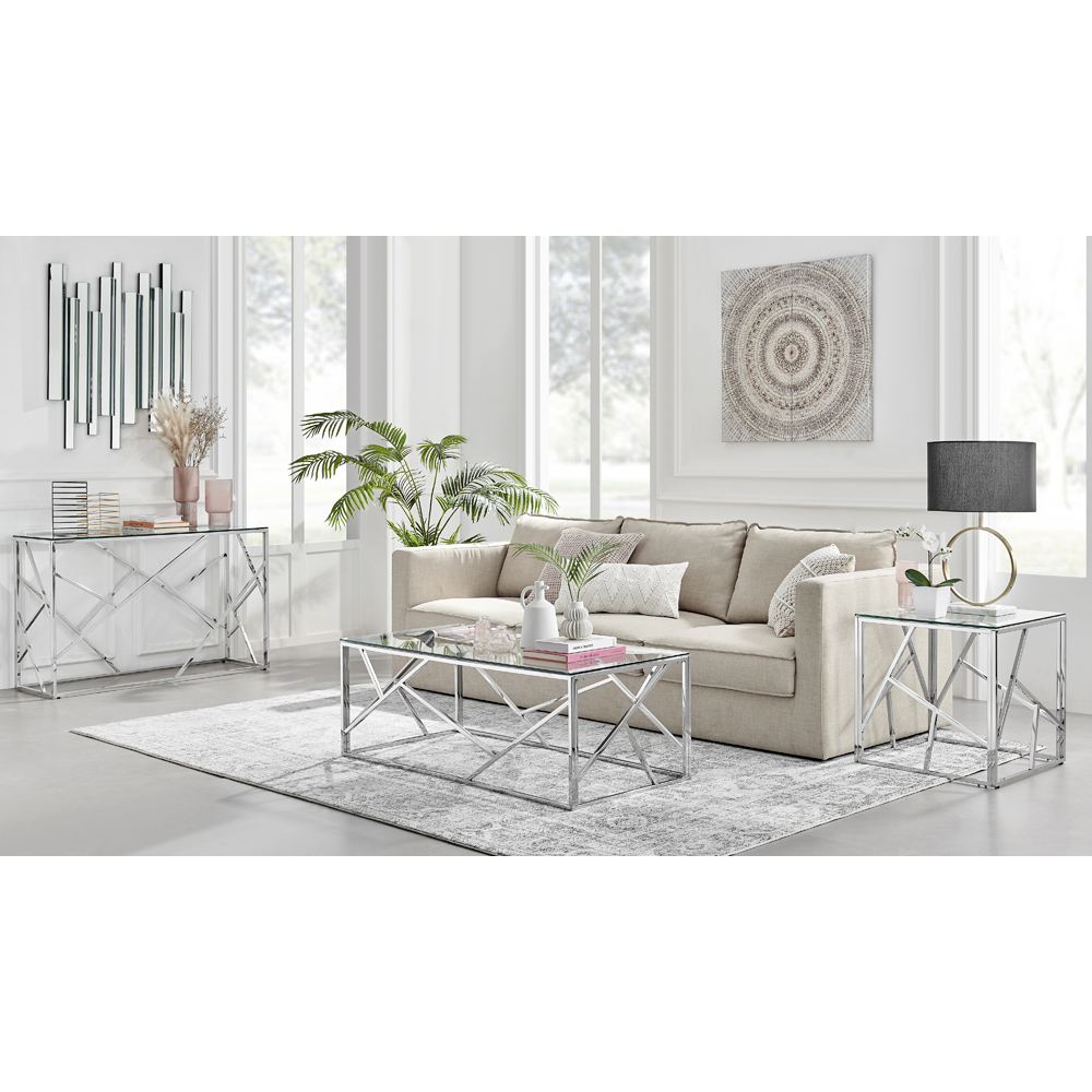 Furniturebox Lazzaro Silver Coffee Table Image 3