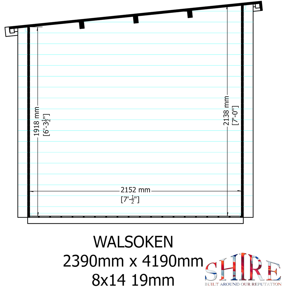 Shire Walsoken 8 x 14ft Dual-Purpose Pent Garden Log Cabin with Integral Storage Image 8