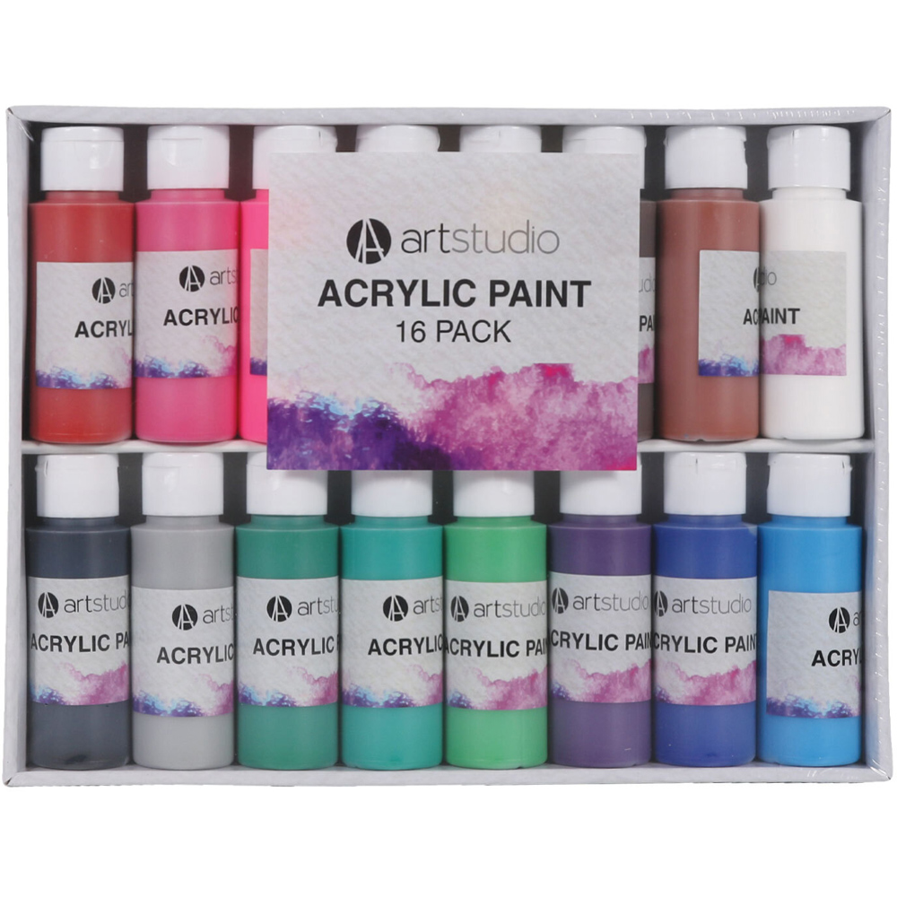 Art Studio Acrylic Paints 16 Pack Image