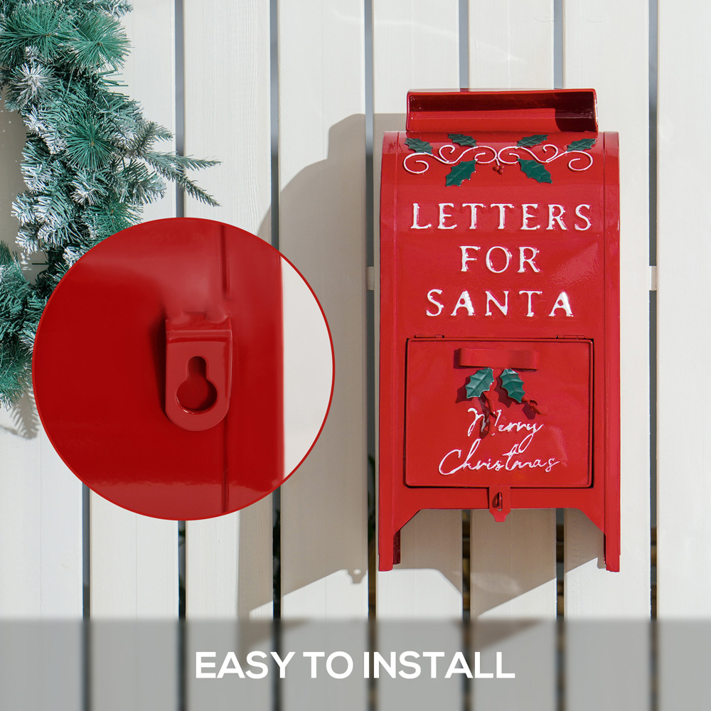 Everglow Freestanding Wall Mounted Post Box Christmas Decoration Image 5