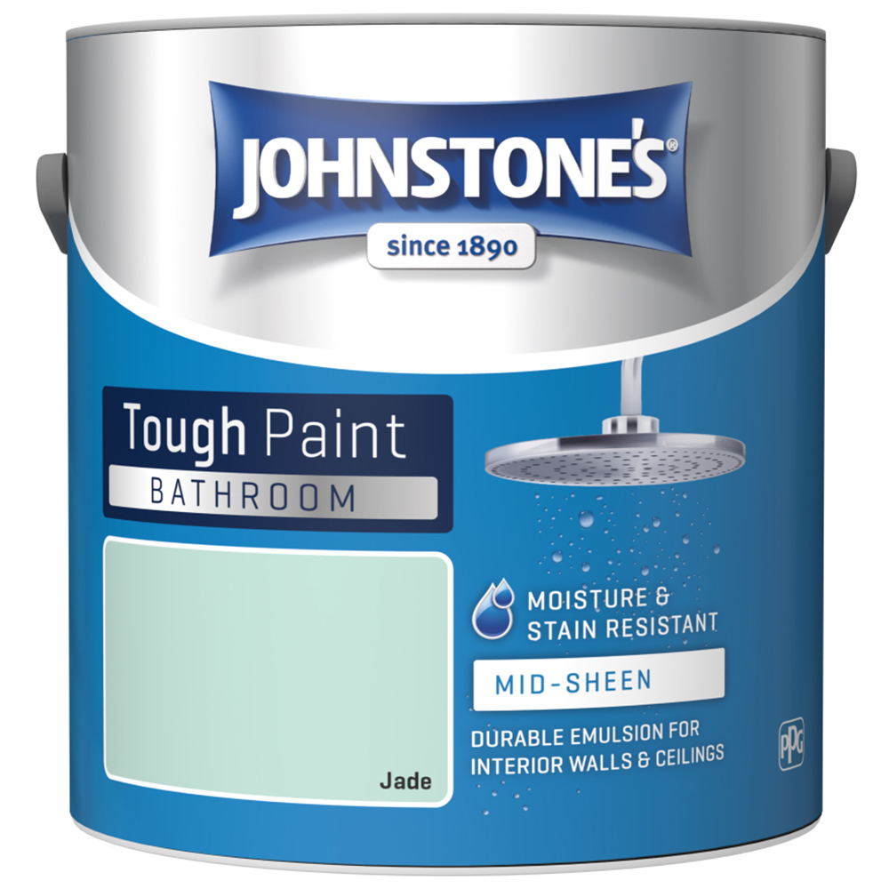 Johnstone's Bathroom Jade Mid Sheen Emulsion Paint 2.5L Image 2