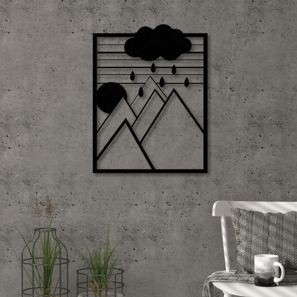 Decortie Black Minimalist Metal Modern Dreamer Wall Art Image 2