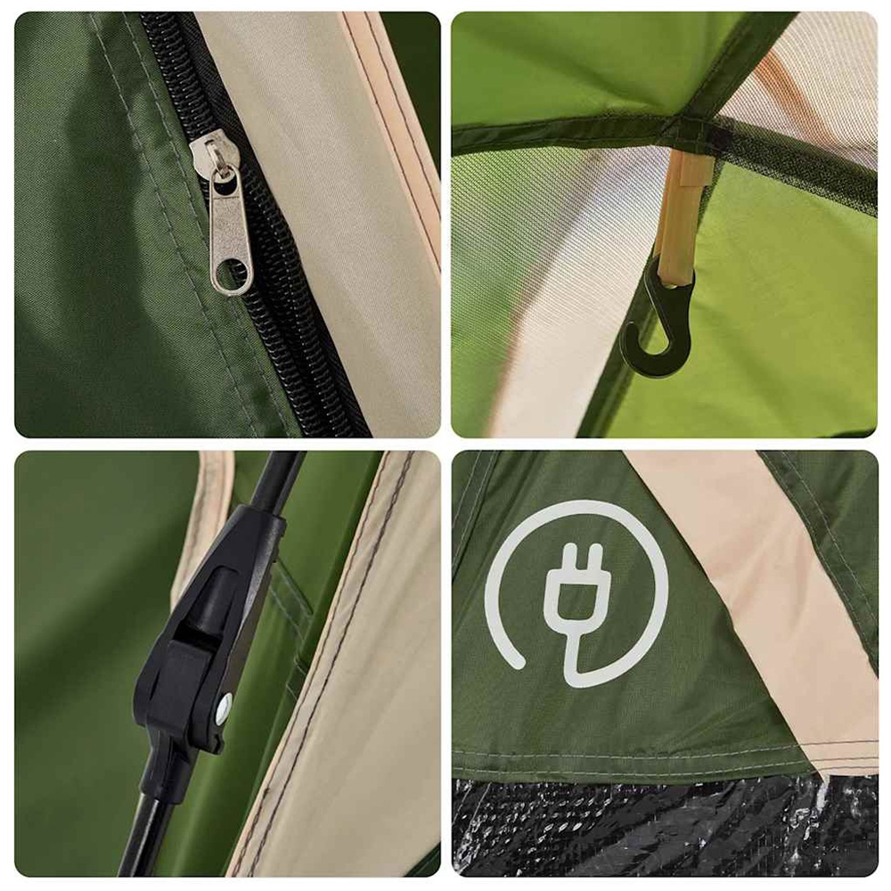 Walplus 5 Person Dome Shaped Camping Tent with Carry Bag and Tent Rainfly Green Image 6
