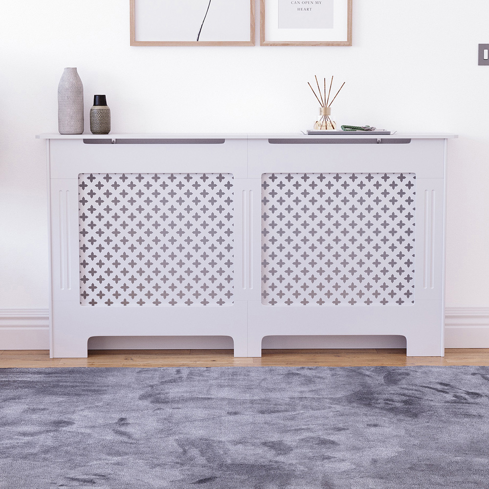 Vida Designs Oxford White Radiator Cover Large Image 3