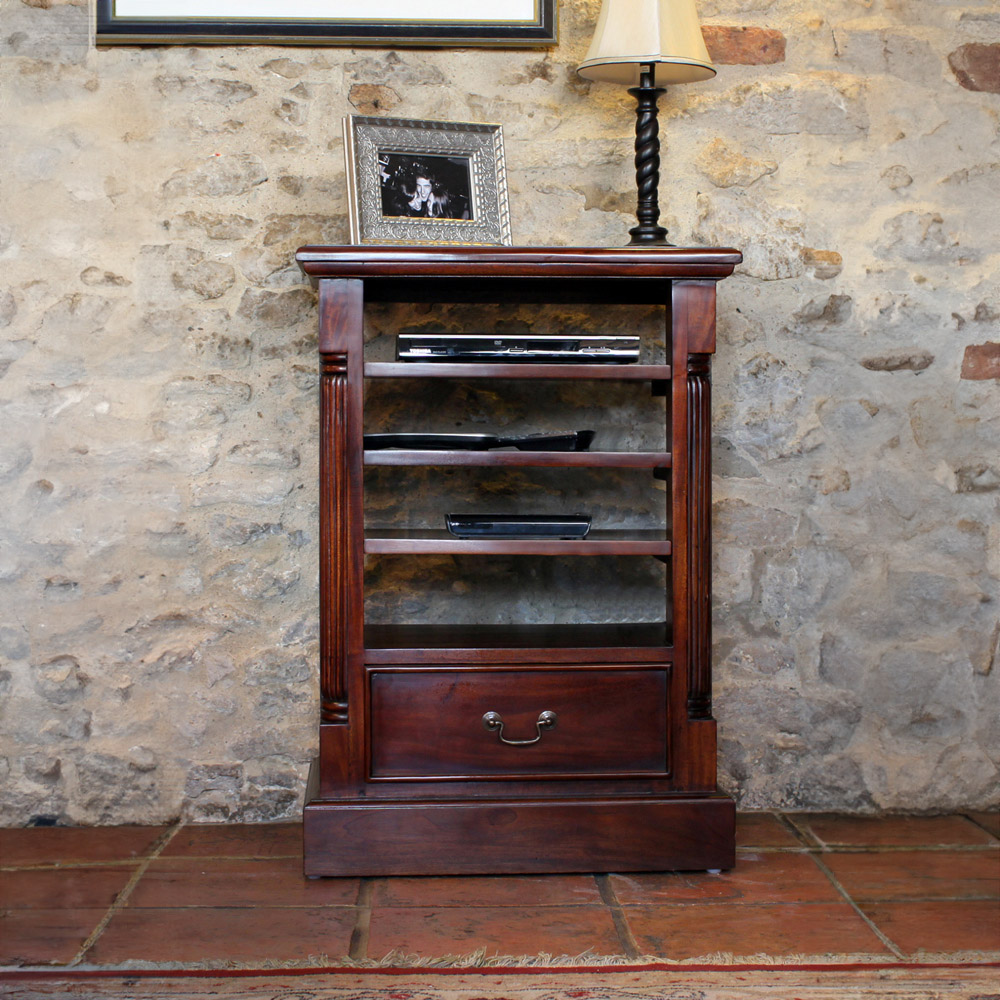 Baumhaus La Roque Single Drawer 4 Shelf Entertainment Cabinet Image 2