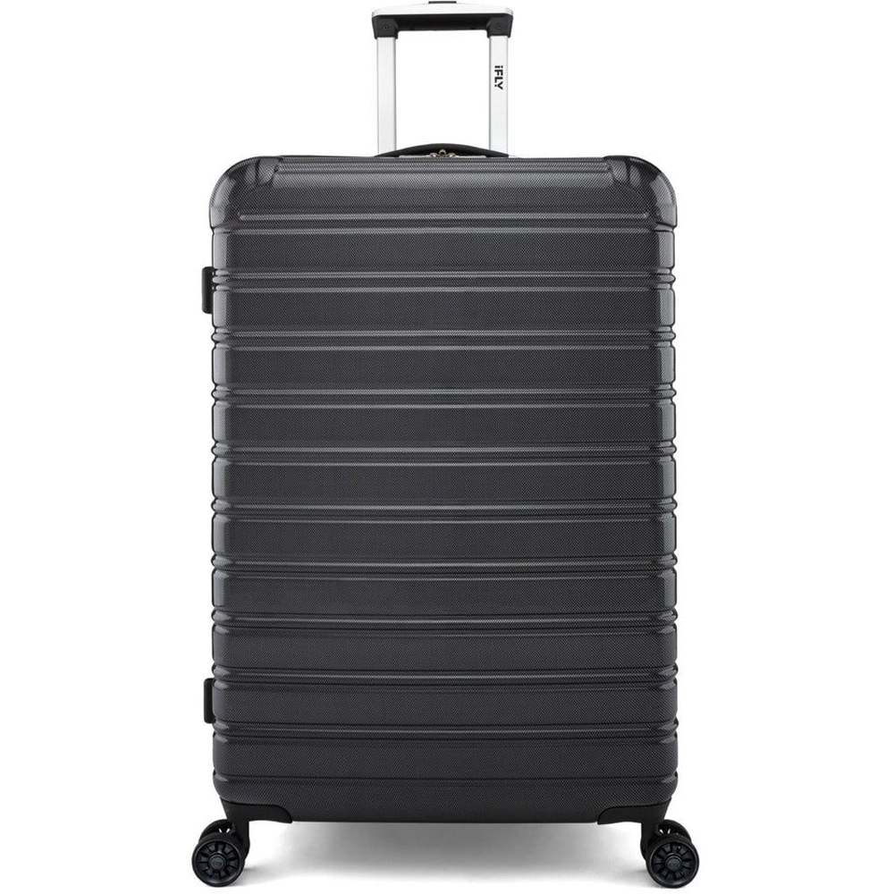 iFLY 3 Piece Jet Black Fibertech Hard Shell Spinner Travel Luggage Set Image 3