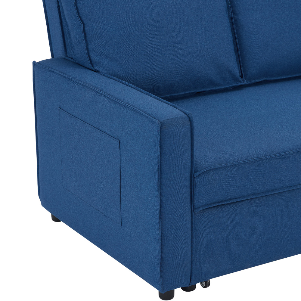 Home Detail Hugo Small Double Sleeper Blue Pull Out Sofa Bed Image 8