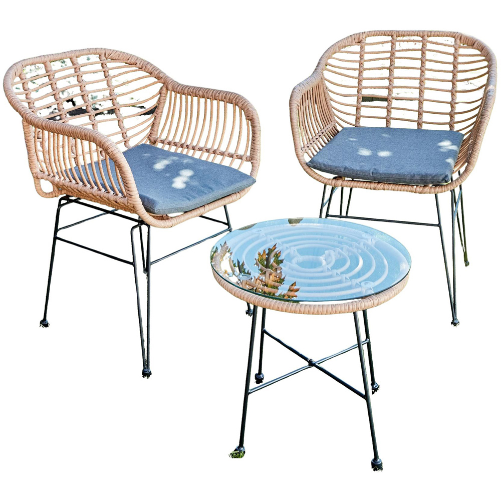 Home Source Flora Natural Bistro Set Image 2