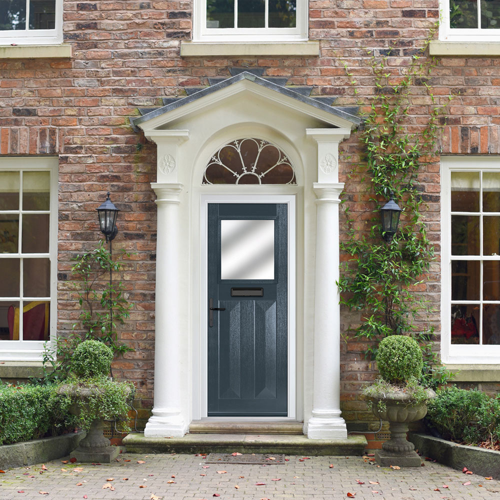 Crystal-Direct Eaton Anthracite Grey GRP Stipolytte Glass Right Hand Open Front Door 2090 x 920mm Image 2