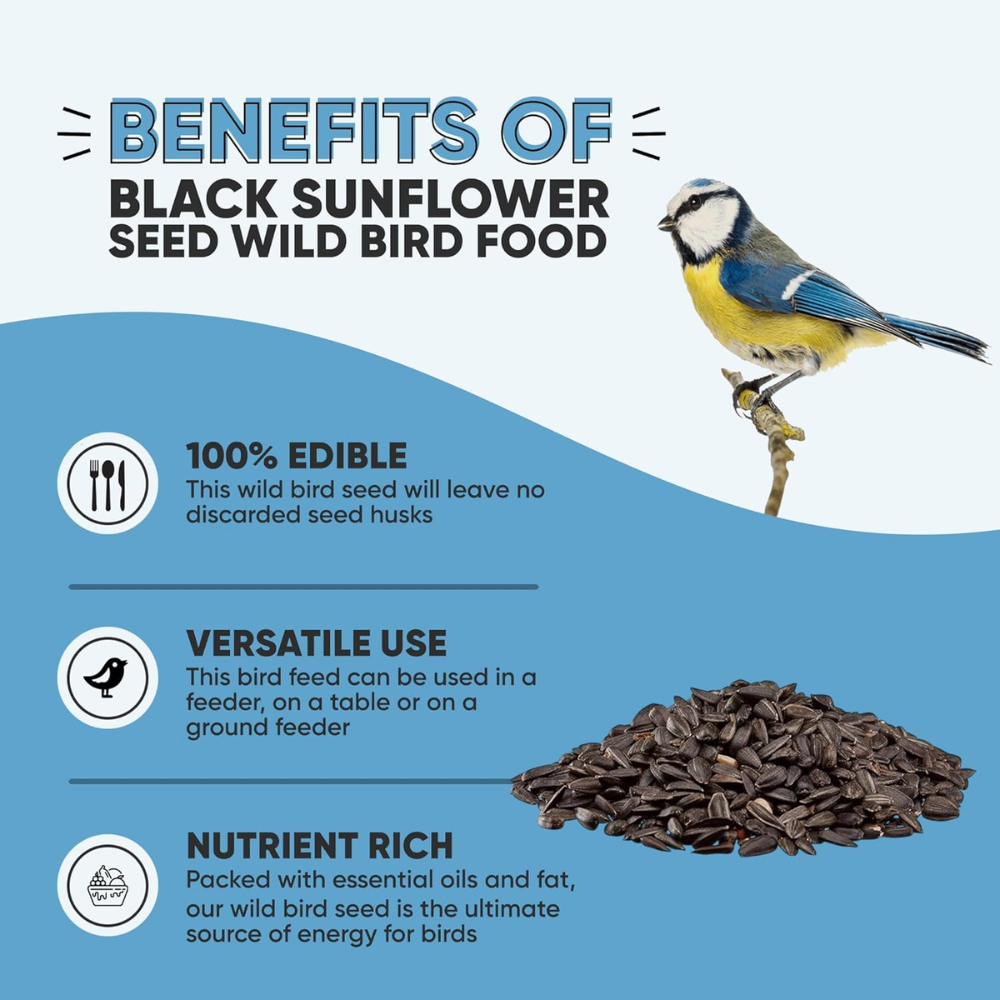 Happy Beaks Black Sunflower Seeds 25.5kg Image 5
