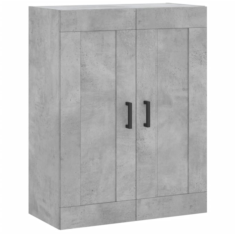 vidaXL 4 Wood and Glass Door Concrete Grey Highboard Image 5