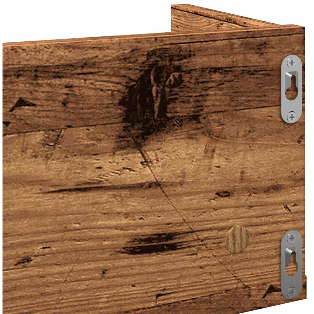 vidaXL 4 Shelf Old Wood Wall-Mounted CD Shelf Image 6