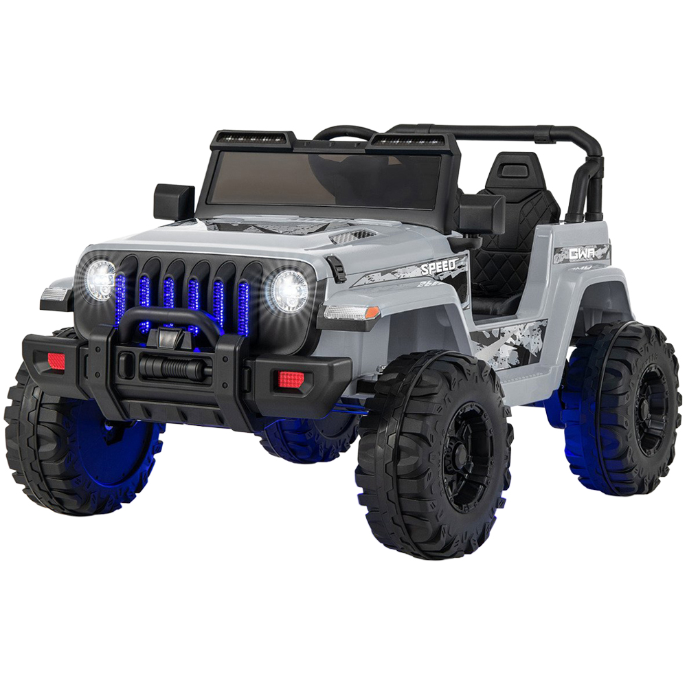 Costway Kids Grey Ride On Truck with 2.4G Remote Control and Music 12V Image 1