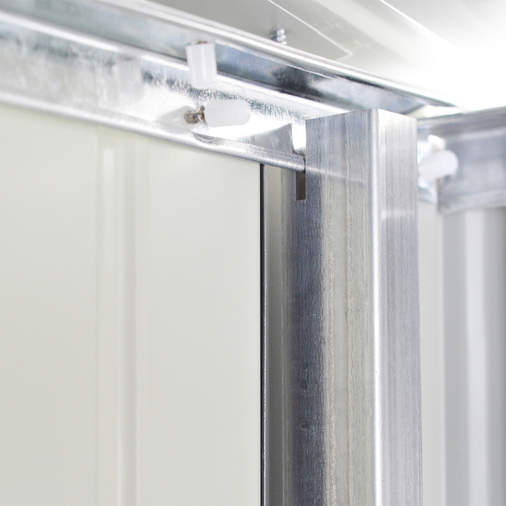 Living and Home 5.3 x 3ft Black Single Slope Roof Steel Outdoor Storage Shed with Shelves Image 5