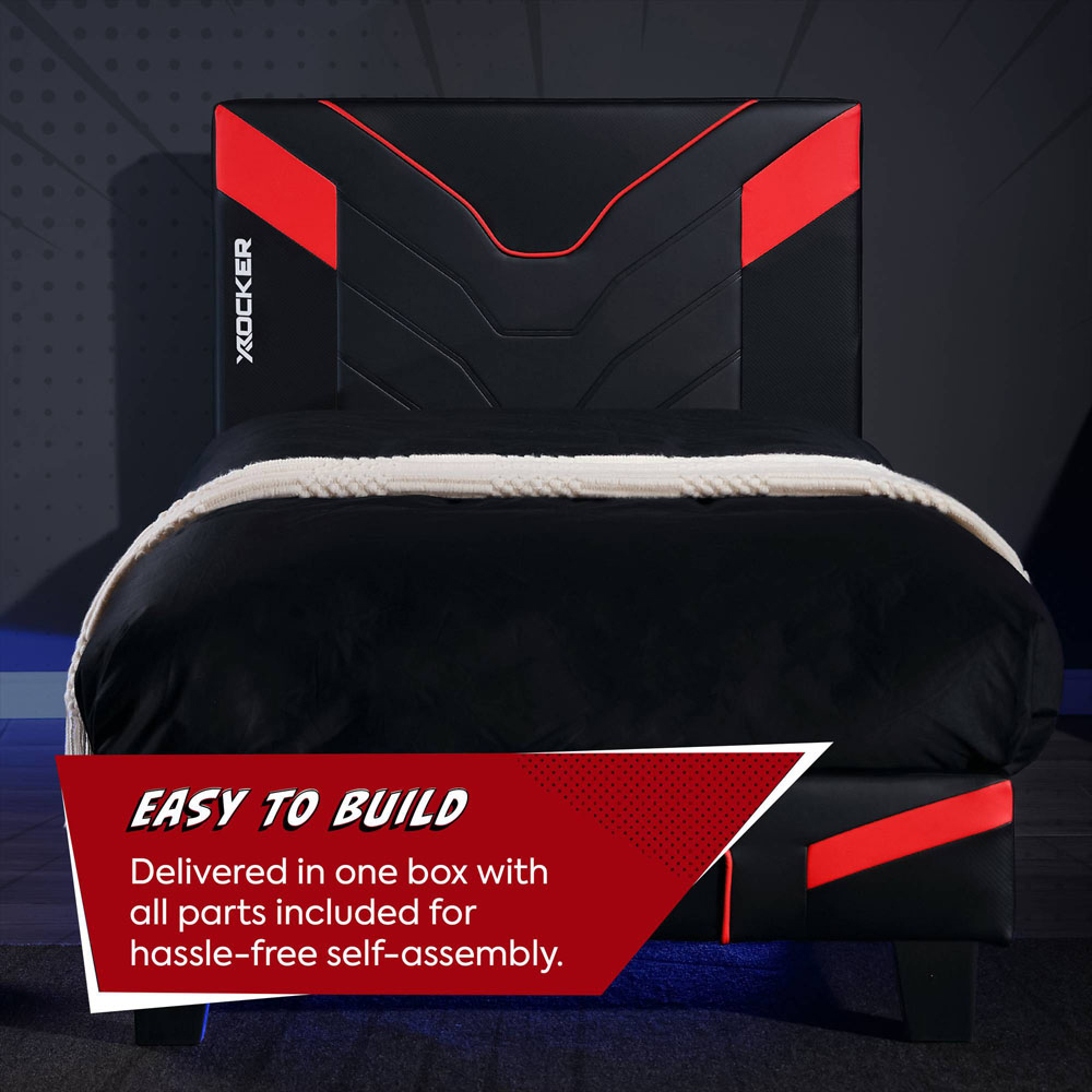 X Rocker Cerberus MKII Single Carbon Red Gaming Bed Image 4