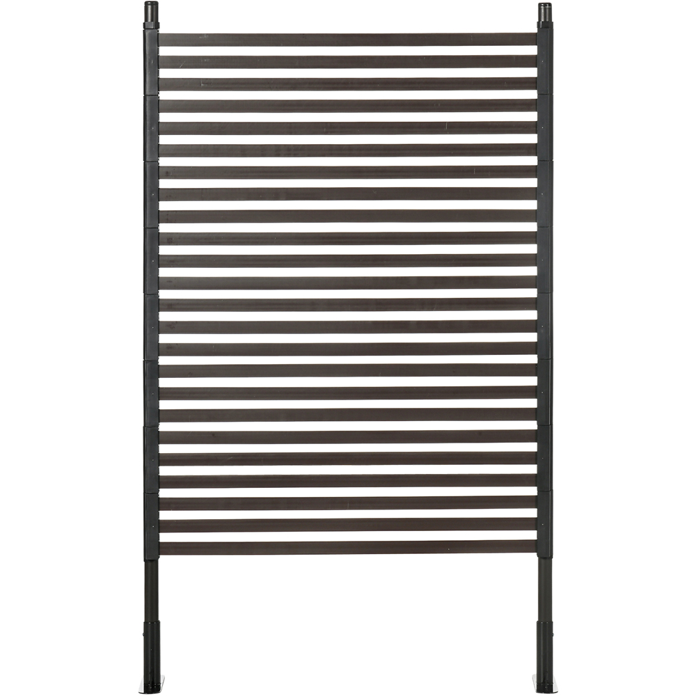 Outsunny 4.9 x 3ft Brown Metal Animal Barrier Garden Fence with 2 Standing Ways Image 5