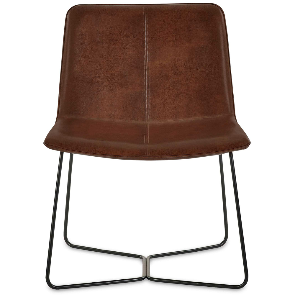Julian Bowen Joren Tan Brown PU Leather Lounge Chair Image 3