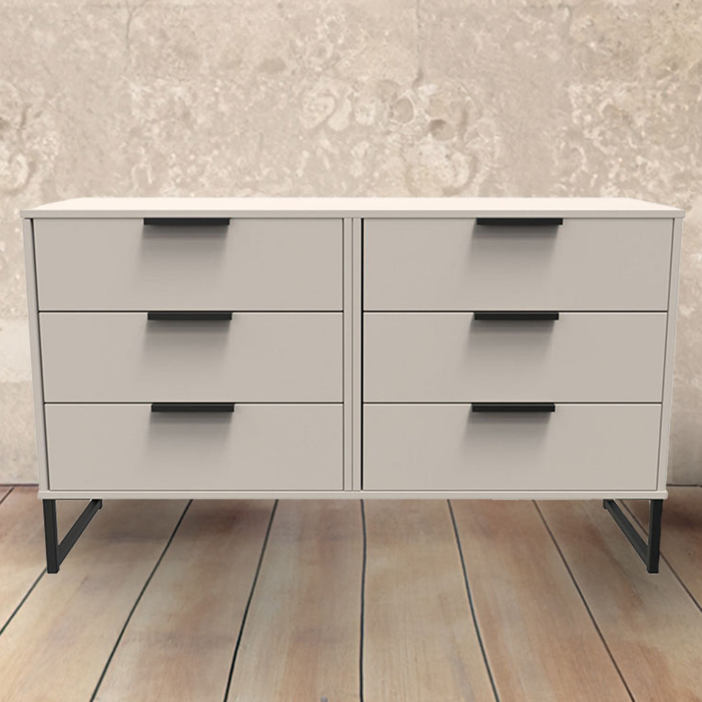 Crowndale Hong Kong Ready Assembled 6 Drawer Kashmir Ash Chest of Drawers Image 1