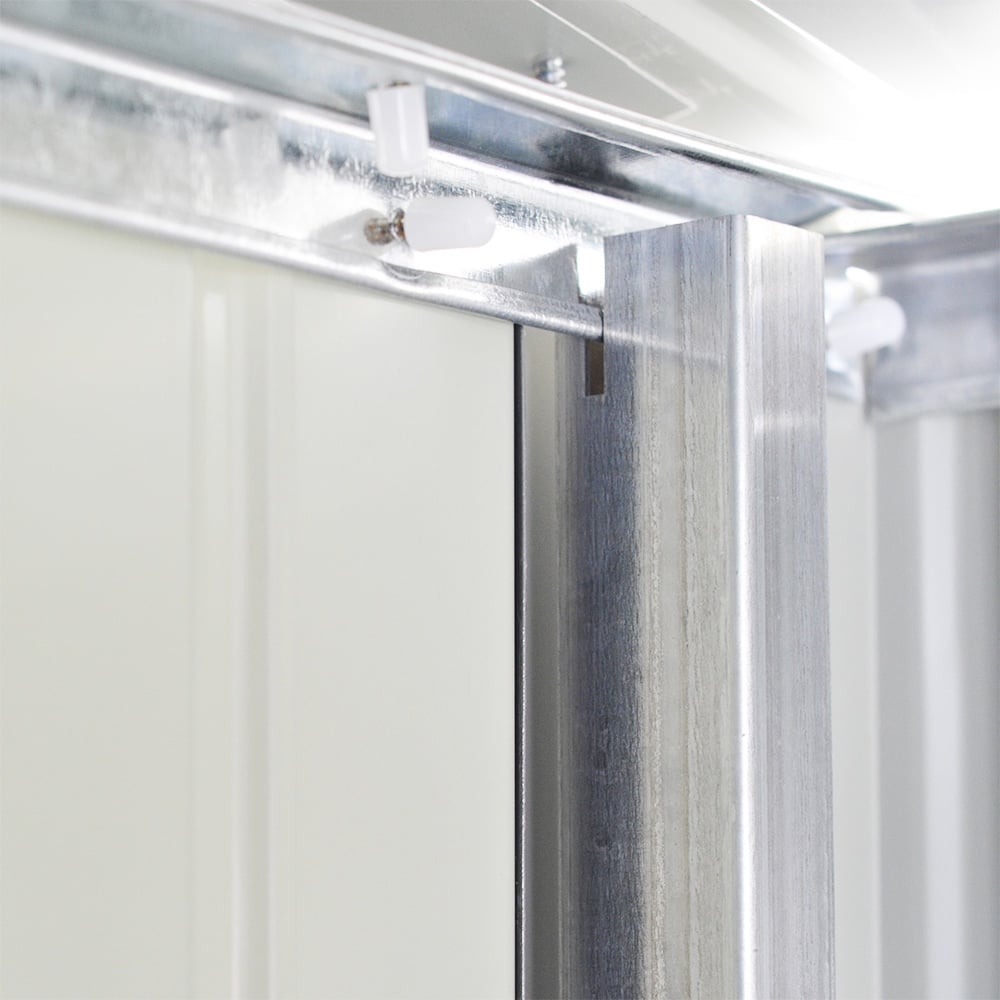 Living and Home 3 x 5ft Zinc Steel Storage Shed with Shelves Image 5