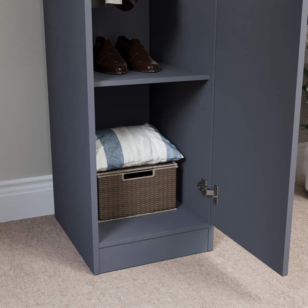 Vida Designs Riano Single Door Grey Wardrobe Image 7