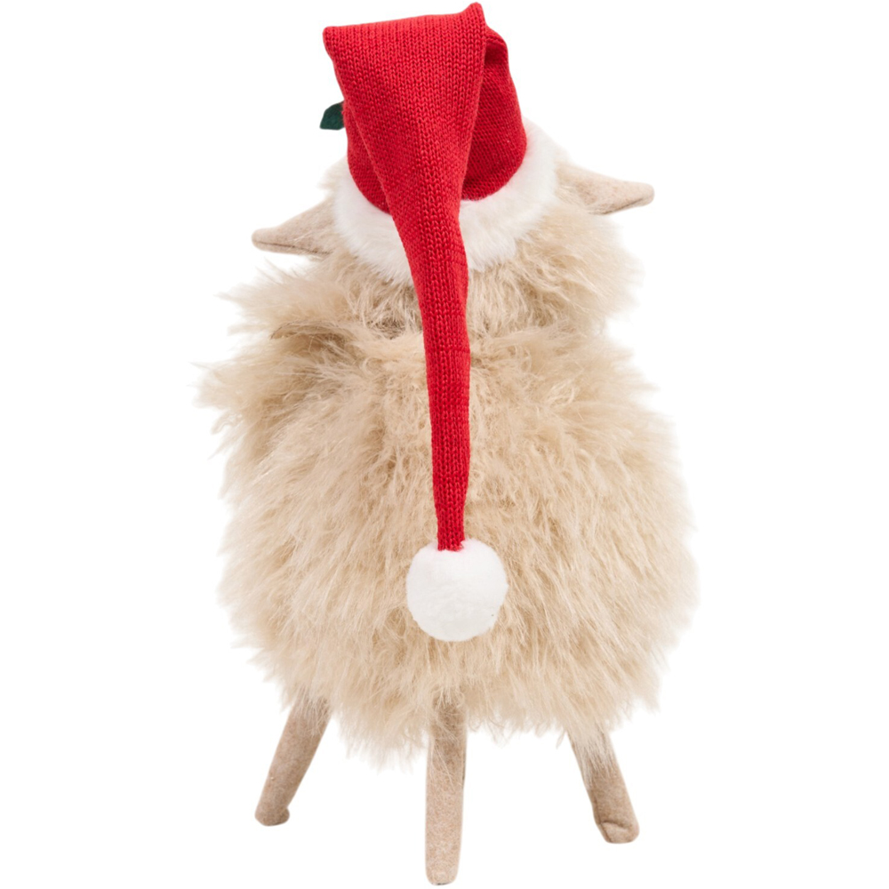 Fluffy Christmas Sheep Decoration Neutral Image 3