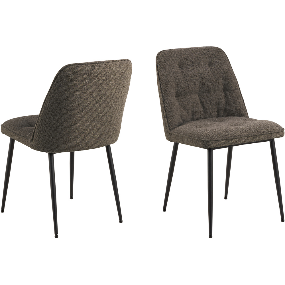 Florence Brooke Set of 2 Taupe Dining Chair Image 2