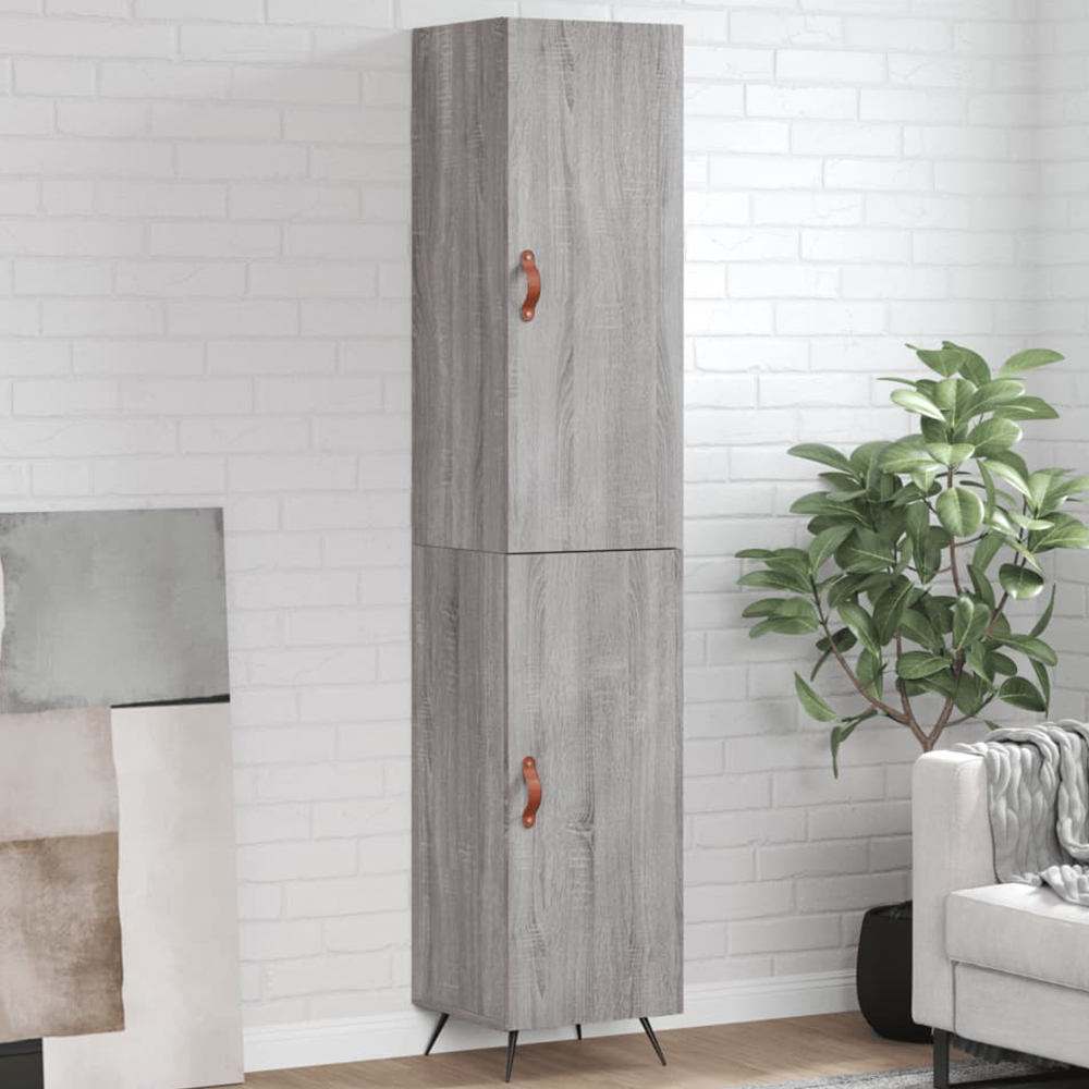 vidaXL 2 Door Grey Sonoma Highboard Image 1