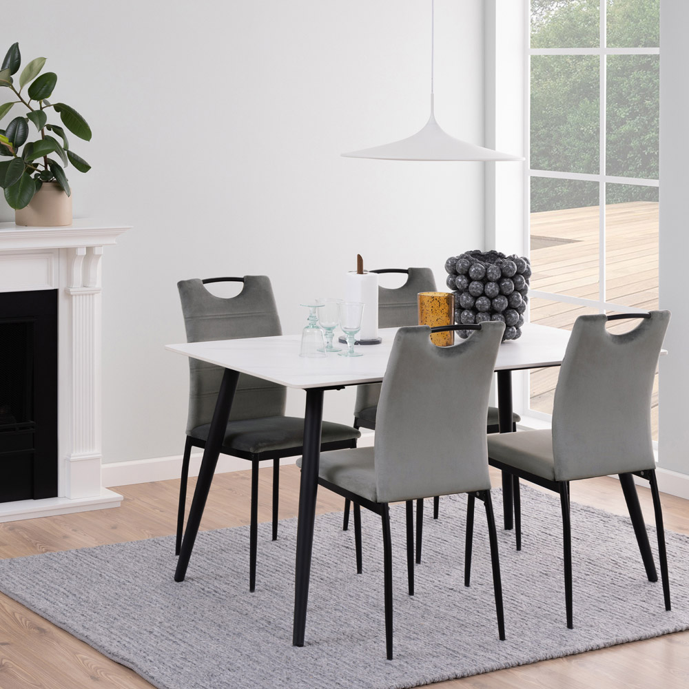 Florence Wicklow 4 Seater Ceramic Dining Table White Image 7
